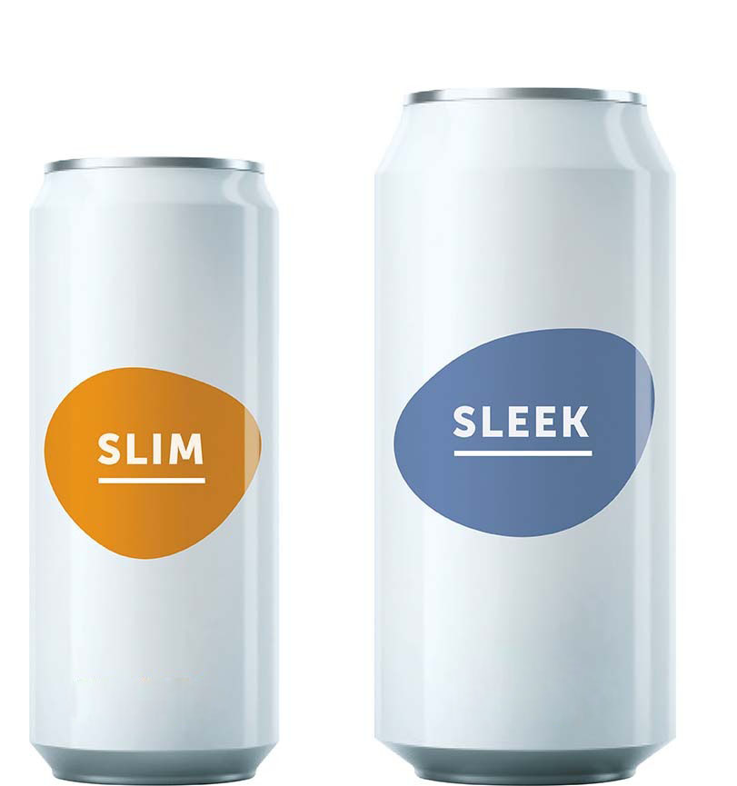 What is the difference between a slim can and a sleek can?