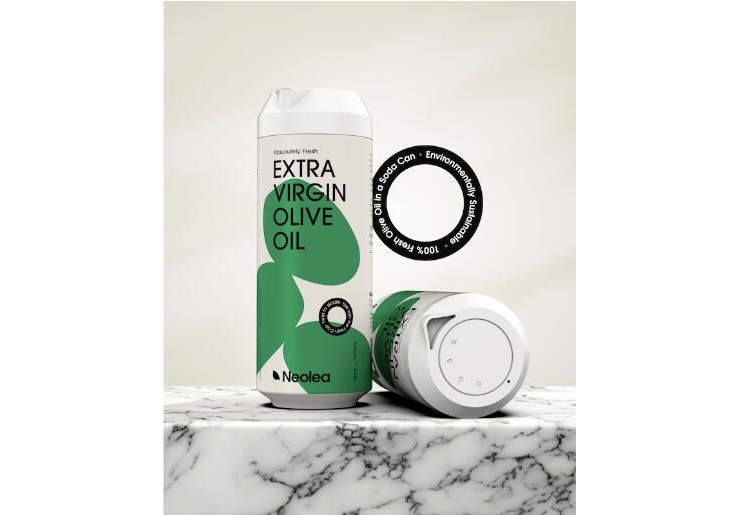 Premium olive oil launched in beverage can with reusable cap